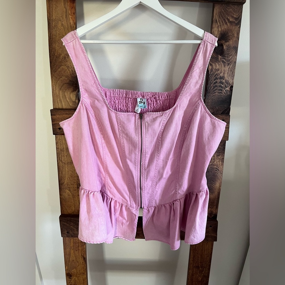 Target Denim Peplum Denim Top